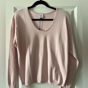 CAbi Light Pink Scoop Neck Sweater #6661